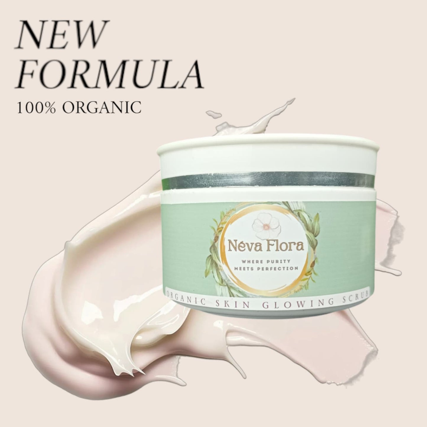 Organic skin glowing scrub