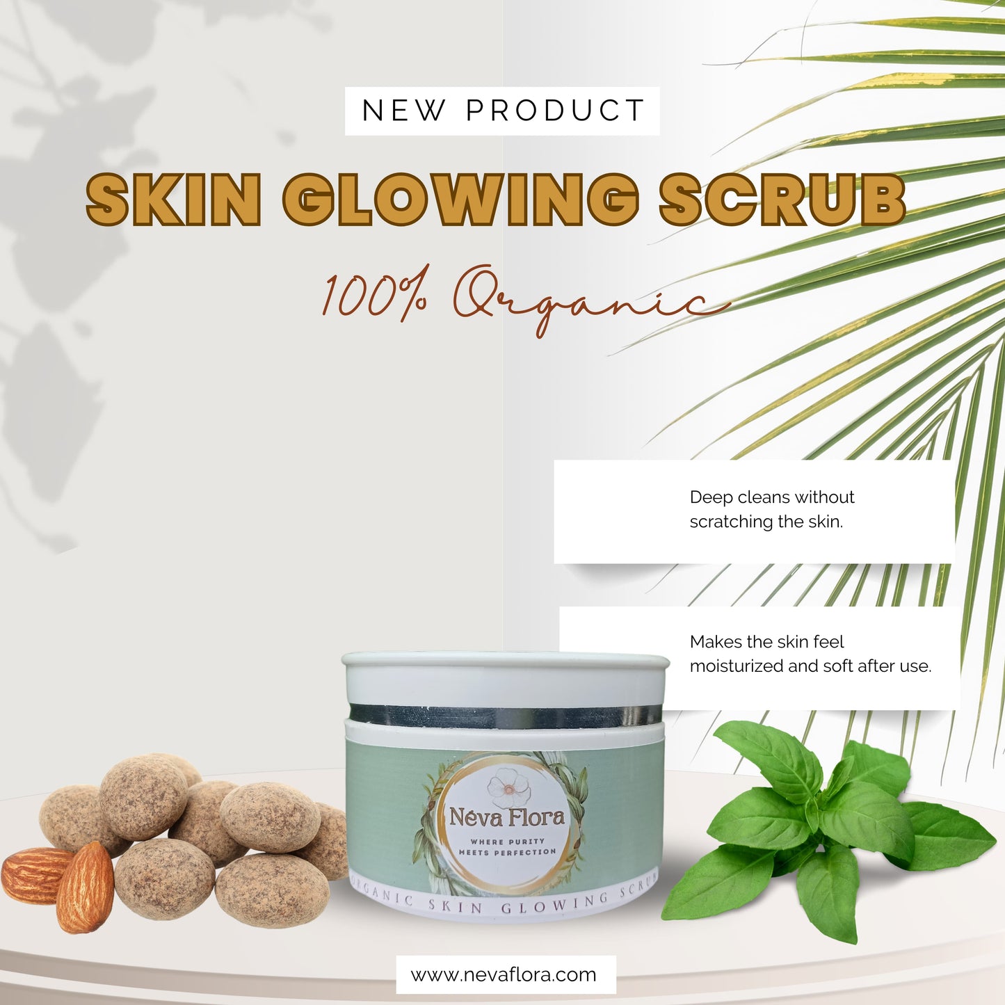 Organic skin glowing scrub
